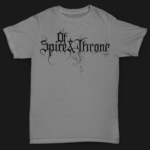 Of Spire and Throne - Black Logo on Grey (Women's T-Shirt)