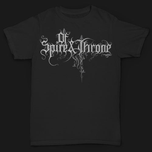 Of Spire and Throne - Grey Logo on Black (T-Shirt)
