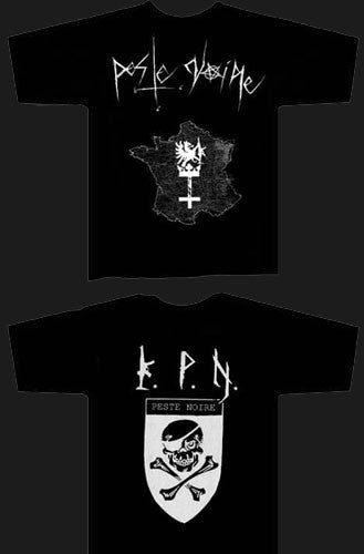 Peste Noire - White Logo / KPN Shield (T-Shirt)