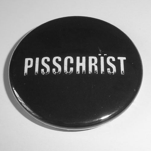 Pisschrist - White Logo (Badge)