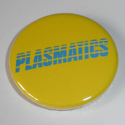 Plasmatics - Logo (Blue on Yellow) (Badge)