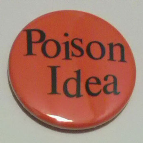 Poison Idea - Logo (Black on Red) (Badge)