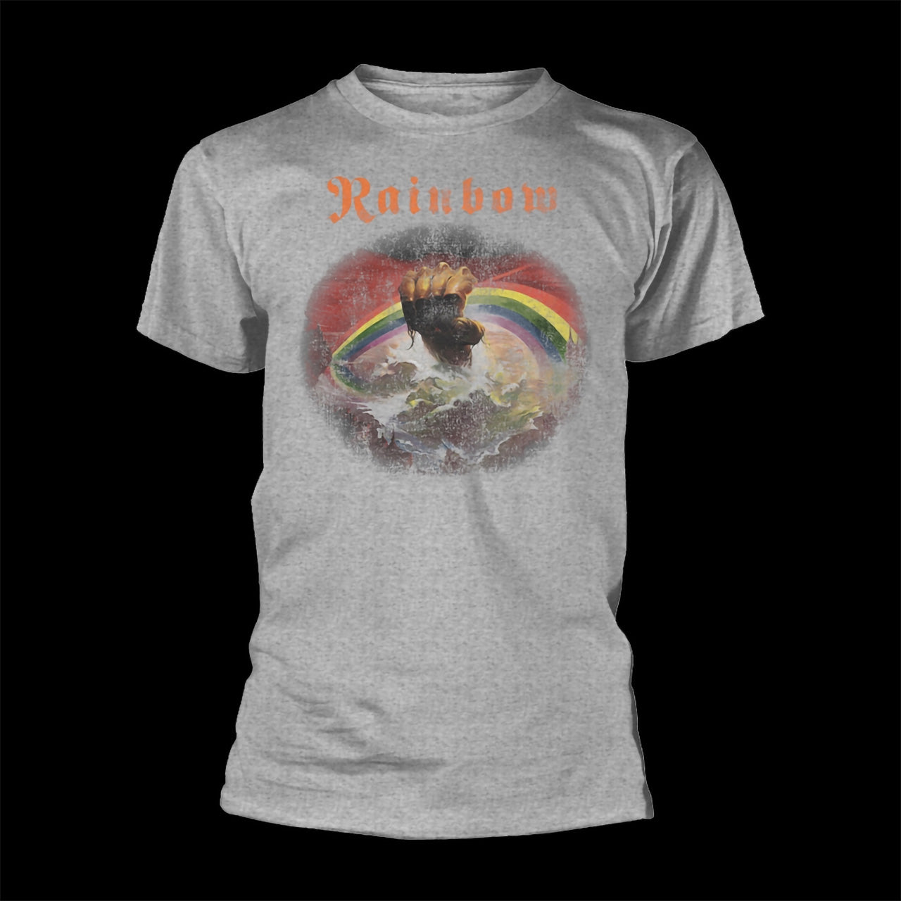 Rainbow - Rising (Distressed) (Grey) (T-Shirt)