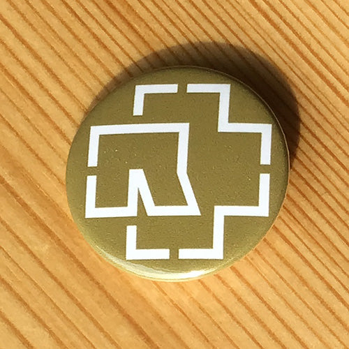 Rammstein - White Logo (Olive) (Badge)