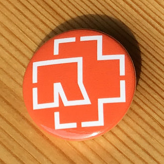 Rammstein - White Logo (Orange) (Badge)