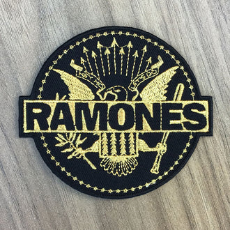 Ramones - Logo & Eagle (Gold) (Embroidered Patch)