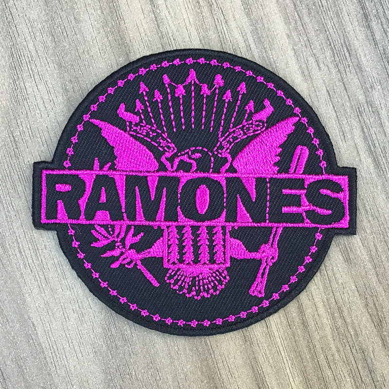 Ramones - Logo & Eagle (Pink) (Embroidered Patch)