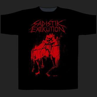 Sadistik Exekution - Red Logo / Skeleton (T-Shirt)