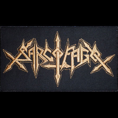 Sarcofago - Gold Logo (Large) (Embroidered Patch)