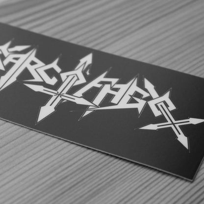 Sarcofago - White Logo (Sticker)