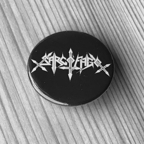 Sarcofago - White Logo (Badge)