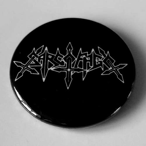 Sarcofago - White Outline Logo (Badge)