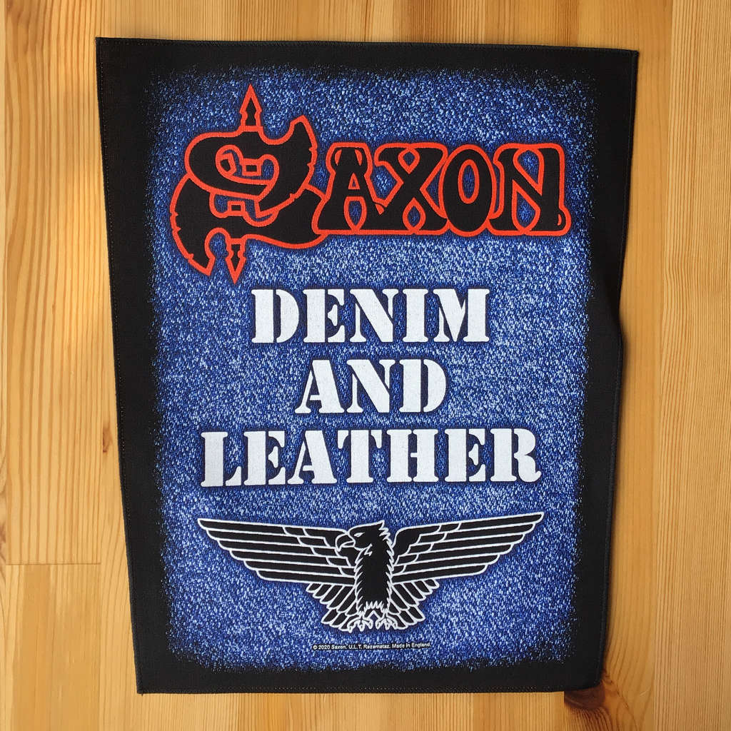 Saxon - Denim and Leather (Backpatch)