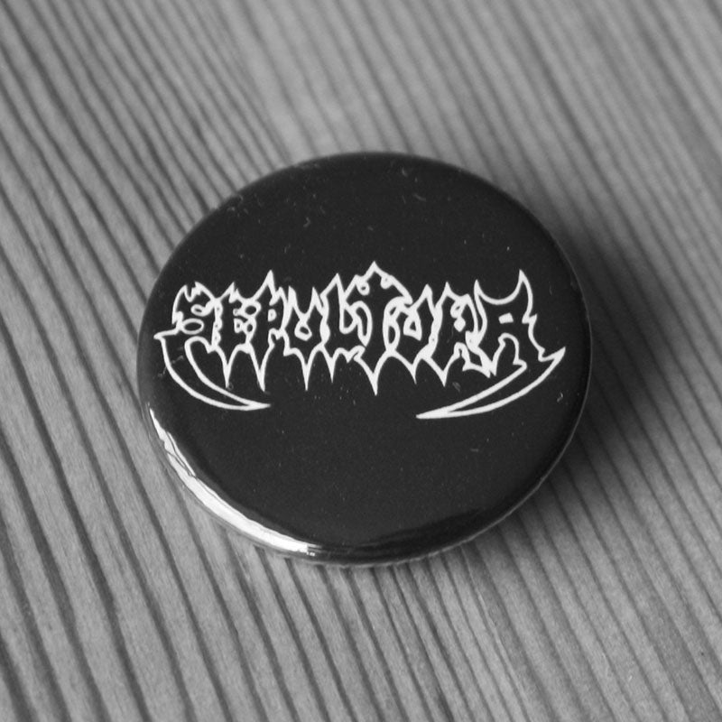 Sepultura - White Outline Logo (Badge)