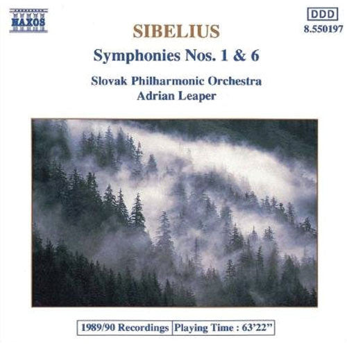 Sibelius - Symphonies Nos 1 & 6 (Slovak Philharmonic, Leaper) (CD)