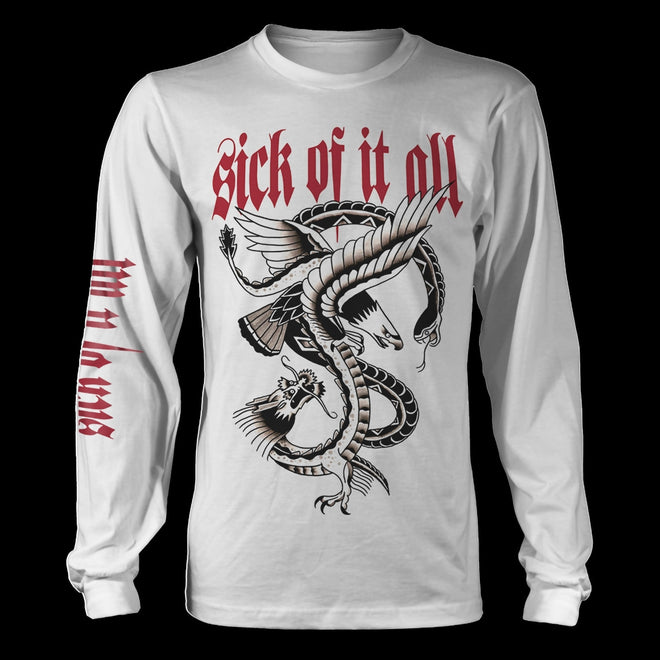 Sick of It All - Eagle (White) (Long Sleeve T-Shirt)