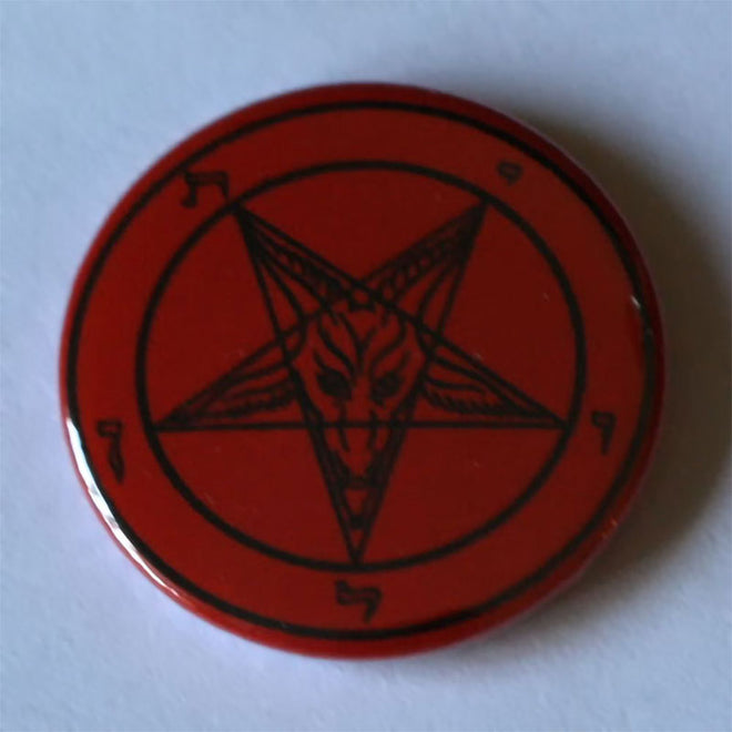 Sigil of Baphomet (Black on Red) (Badge)