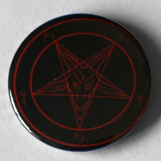 Sigil of Baphomet (Red on Black) (Badge)