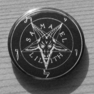 Sigil of Baphomet (Samael / Lilith) (Black) (Badge)