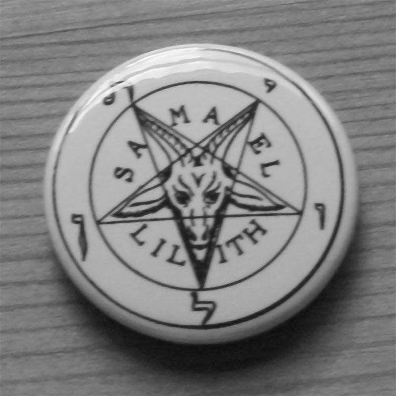Sigil of Baphomet (Samael / Lilith) (White) (Badge)