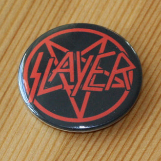 Slayer - Red Logo and Pentagram (Badge)