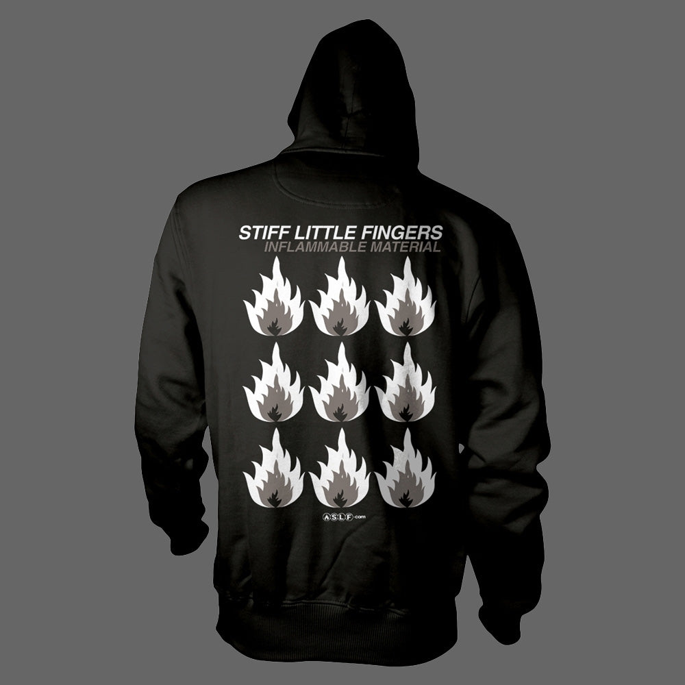 Stiff Little Fingers - Inflammable Material (Black & White) (Hoodie)