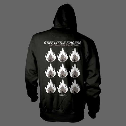 Stiff Little Fingers - Inflammable Material (Black & White) (Hoodie)