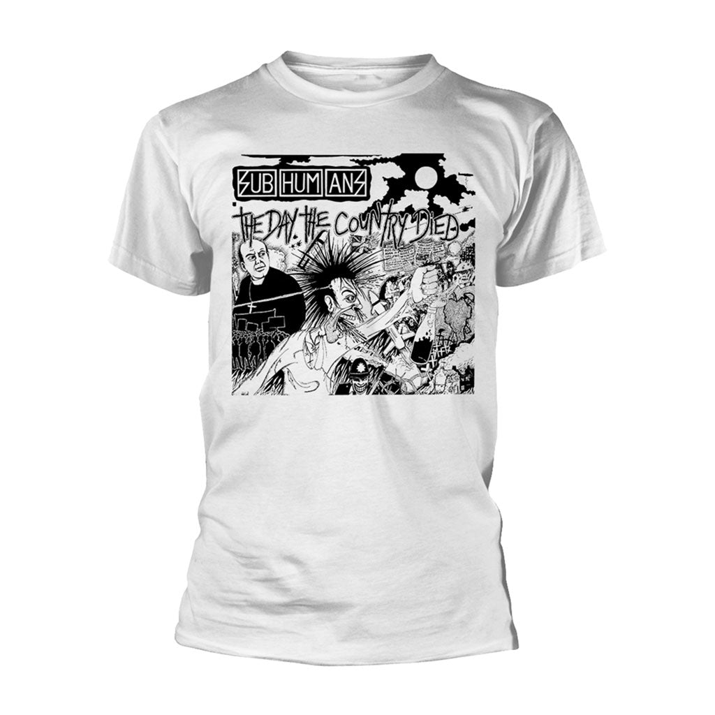 Subhumans - The Day the Country Died (White) (T-Shirt)