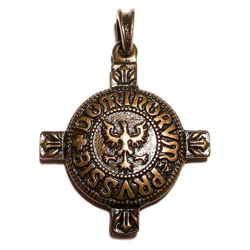 Teutonic Cross (Antique Brass) (Pendant)
