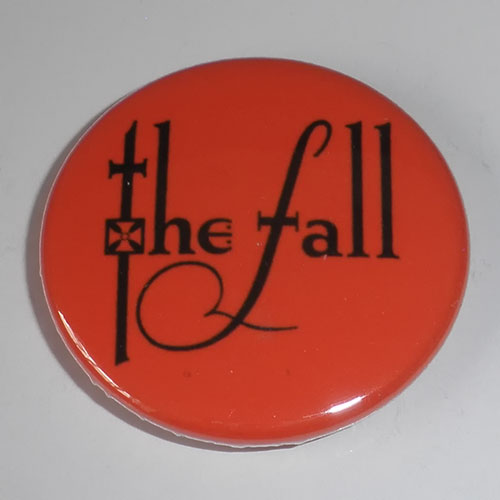 The Fall - Logo (Black on Oranj) (Badge)