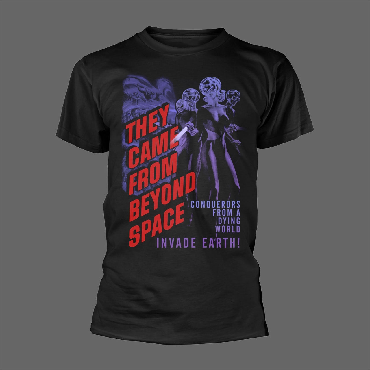 They Came from Beyond Space (1967) (Black) (T-Shirt)