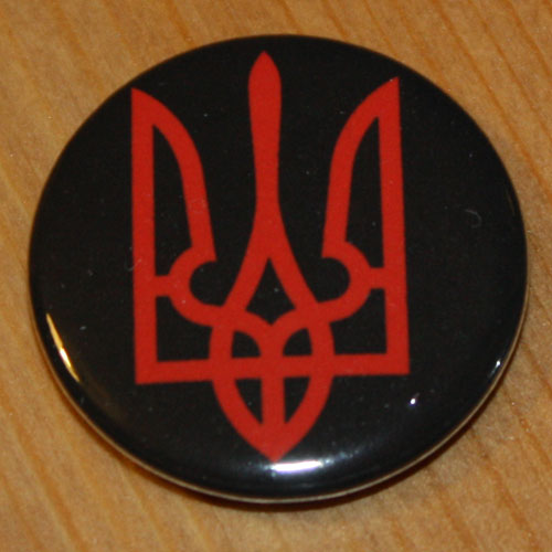 Tryzub (Red on Black) (Badge)
