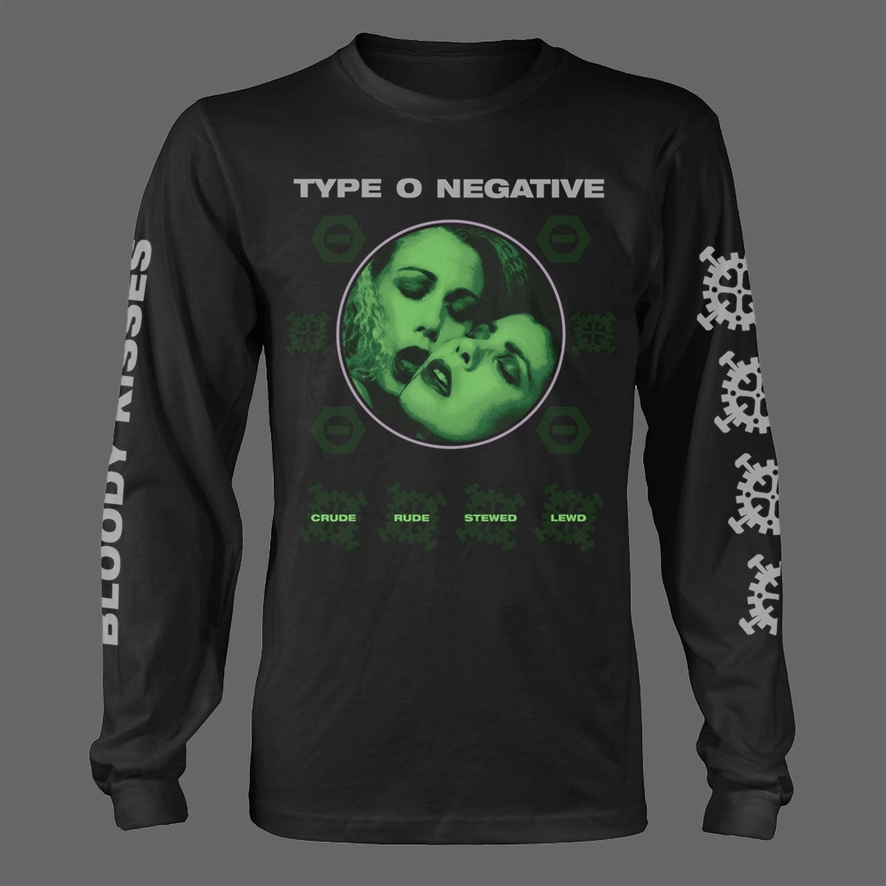 Type O Negative - Bloody Kisses / Crude Rude Stewed Lewd (Long Sleeve T-Shirt)