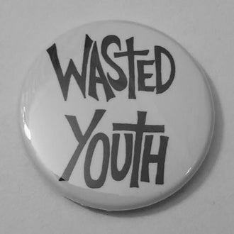 Wasted Youth - Black Logo (Badge)