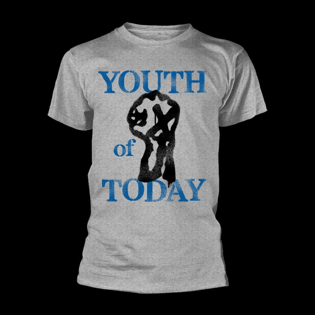 Youth of Today - Logo & Fist (Grey) (T-Shirt)